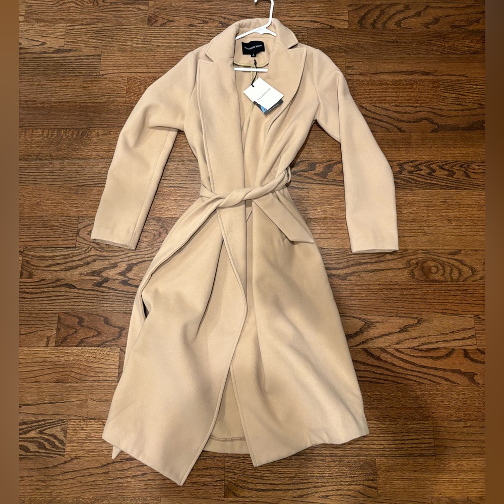 Women’s Who What Wear Highland Tan Peacoat S